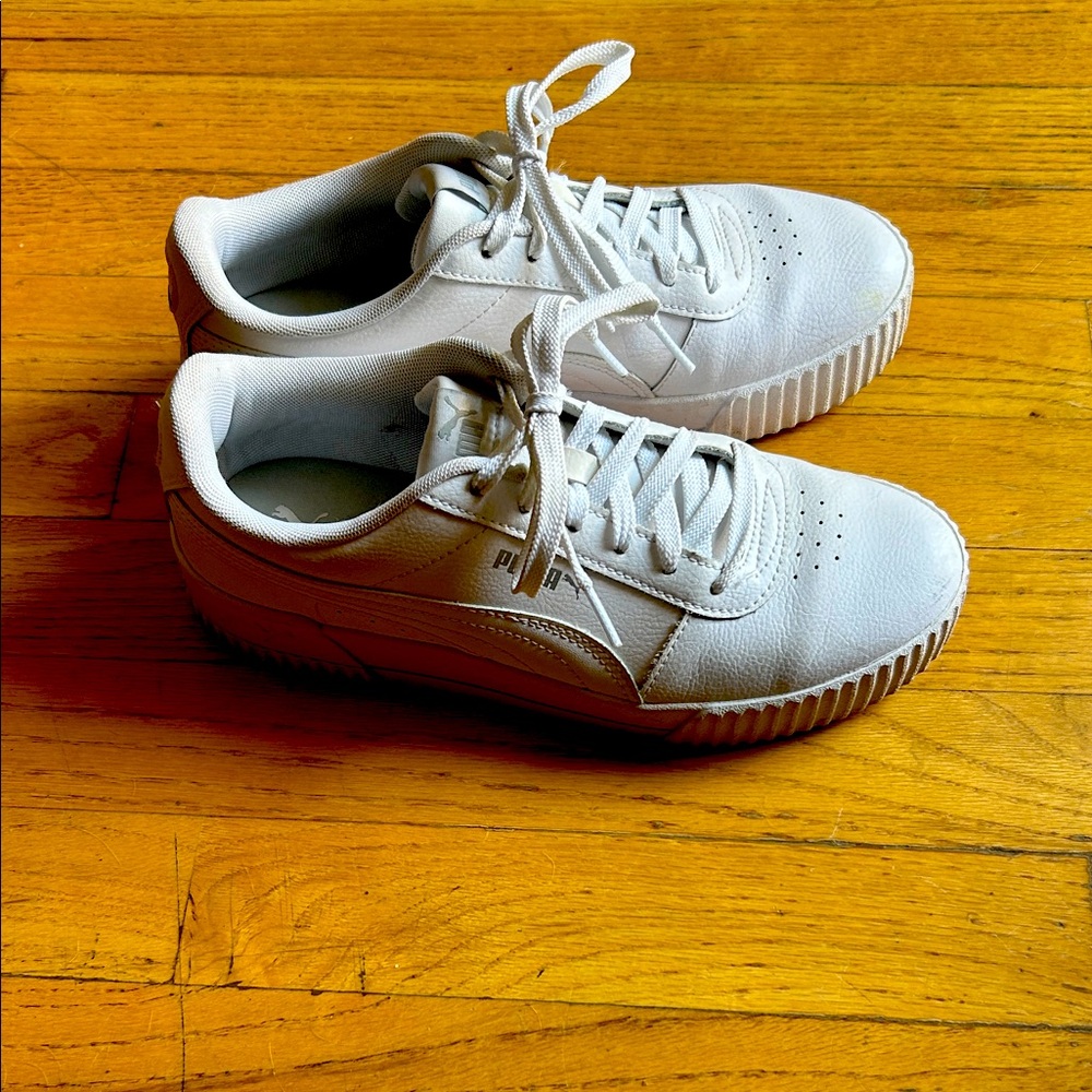 Puma Classic White Lace-Up Sneakers